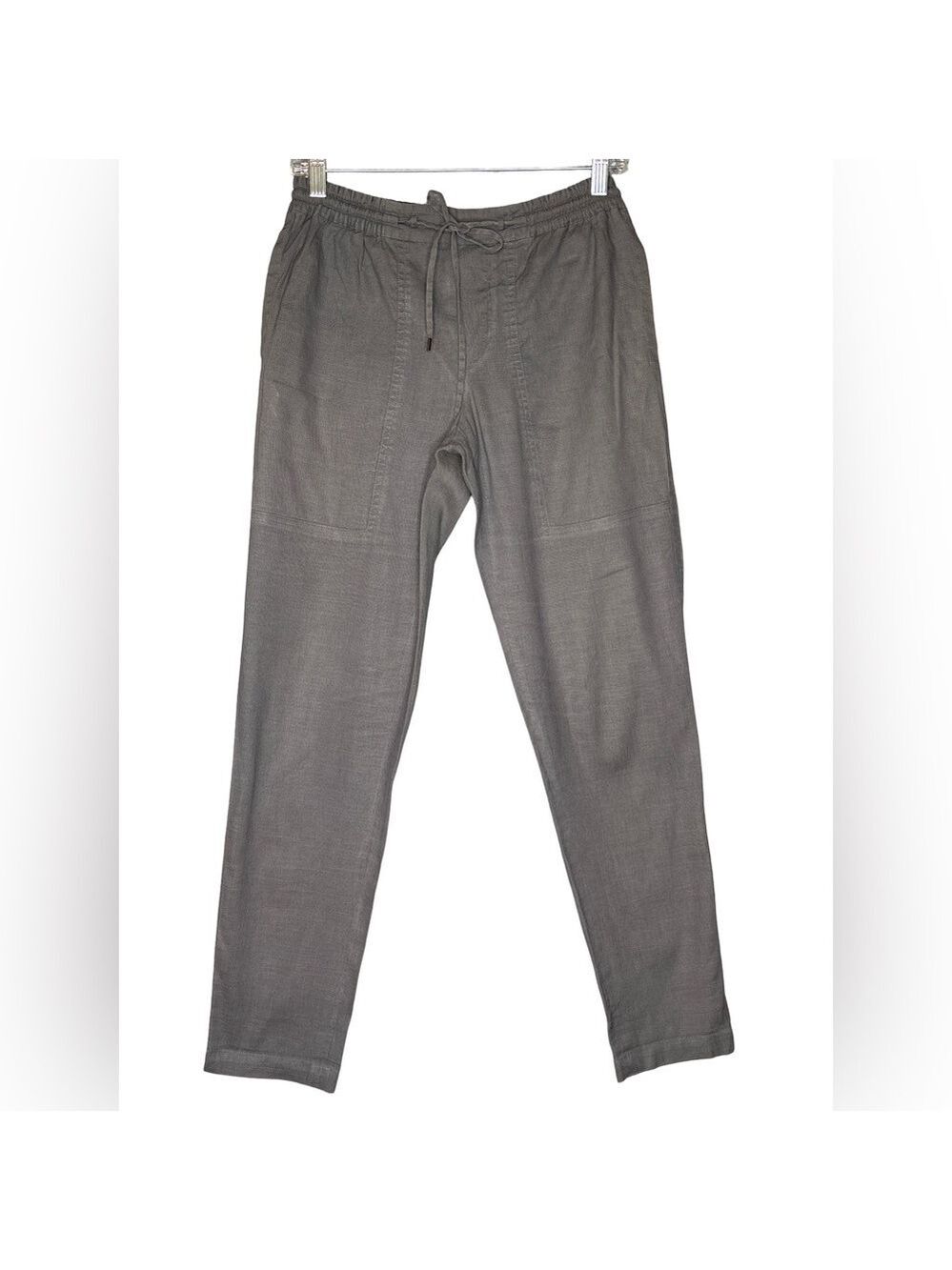 Vince Gray Linen Cotton Trousers, Size Small